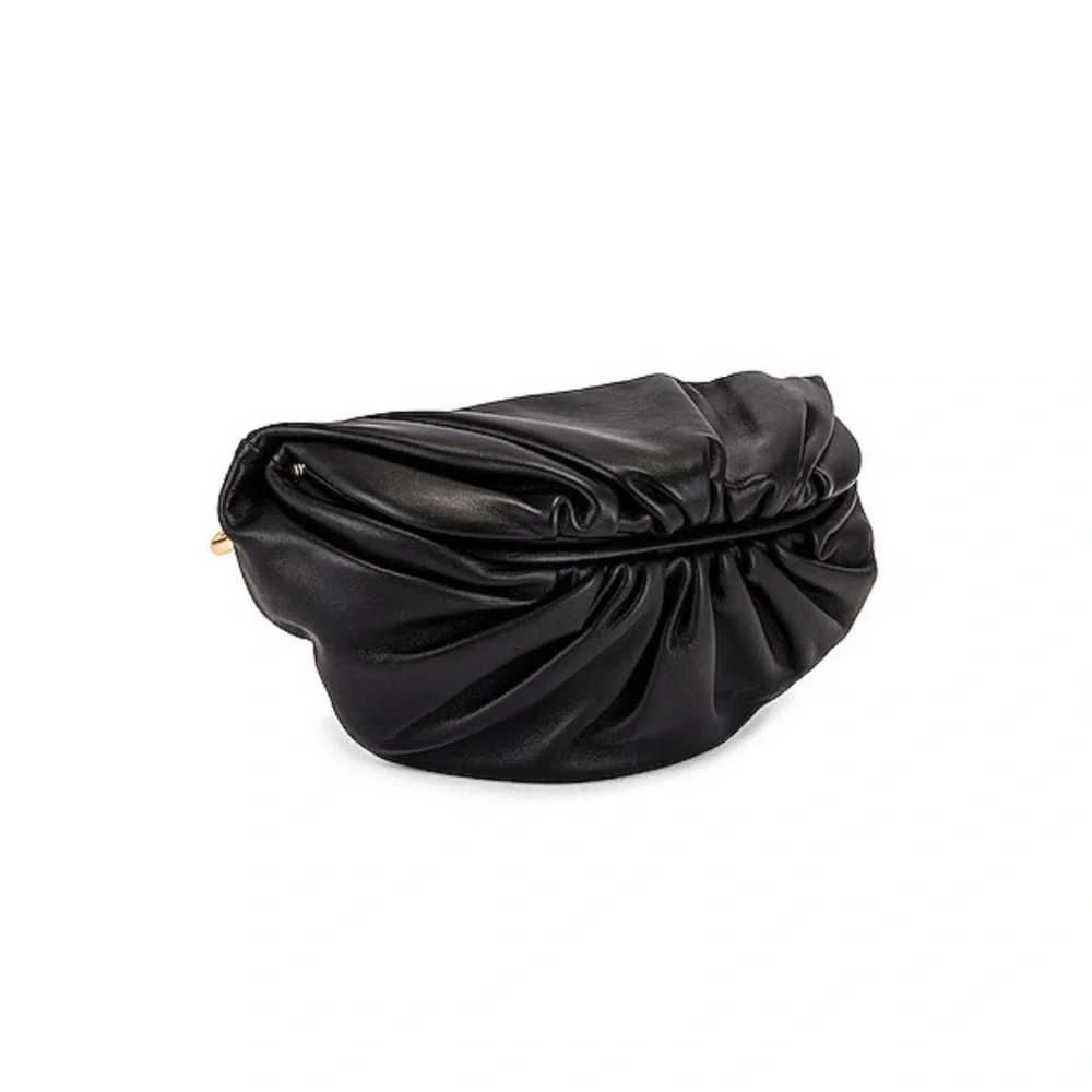 Bottega Veneta Black Crescent Pouch Clutch